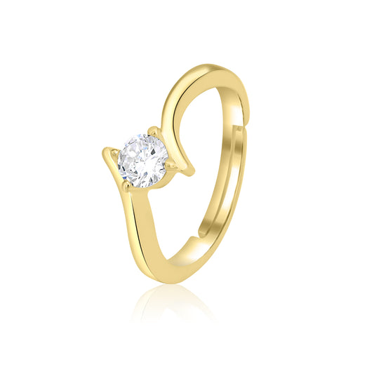 Classic Solitaire Ring (Premium Gold Plated)