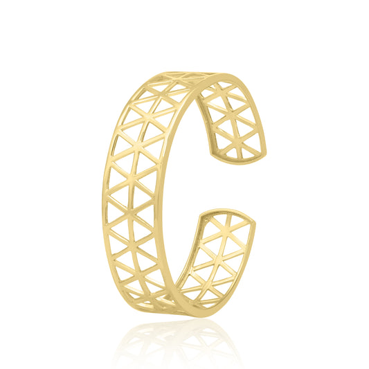 Geometric Cuff (Premium Gold Plated)