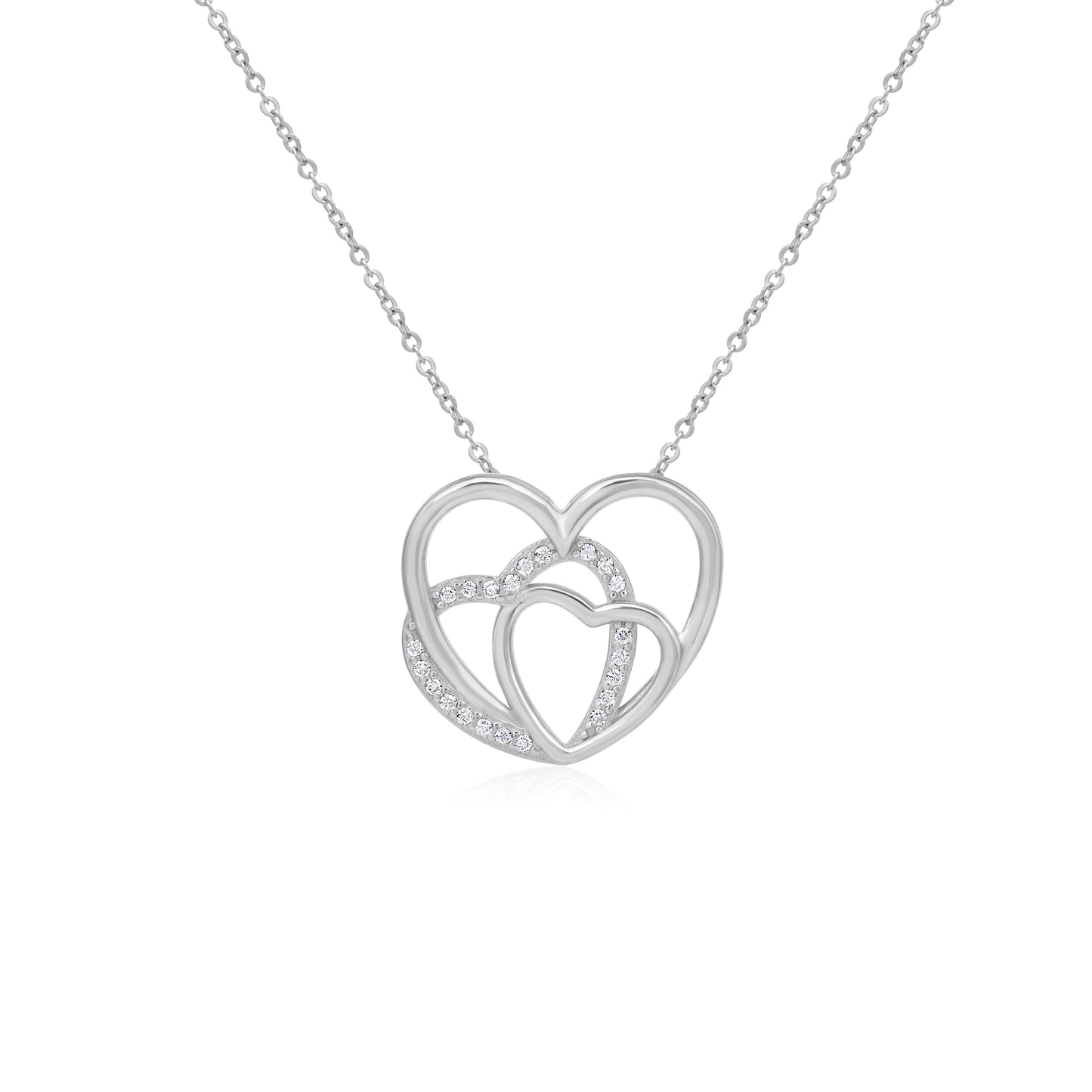 Three Hearts Pendant Necklace