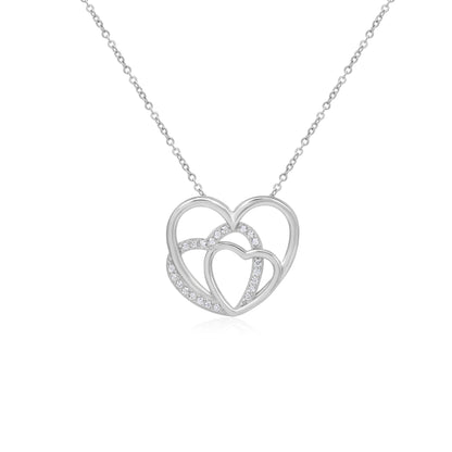 Three Hearts Pendant Necklace