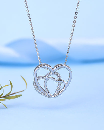 Three Hearts Pendant Necklace