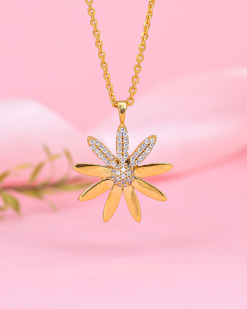 Golden Flower Necklace (Pro Gold Plated)