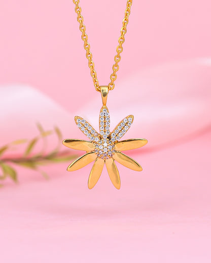 Golden Flower Necklace (Pro Gold Plated)