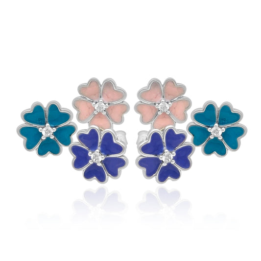 Fresh Bloom Earrings (Rhodium Plated)