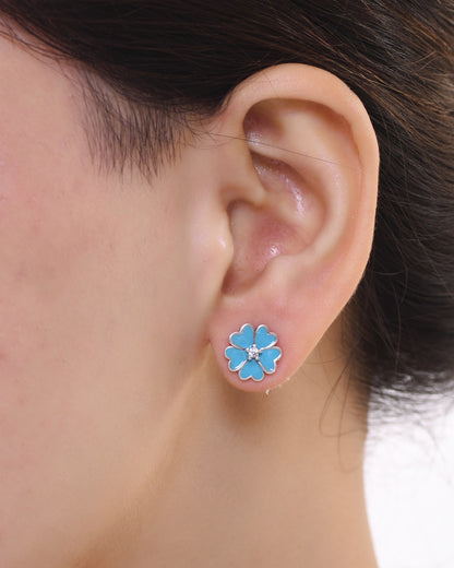 Fresh Bloom Earrings (Rhodium Plated)