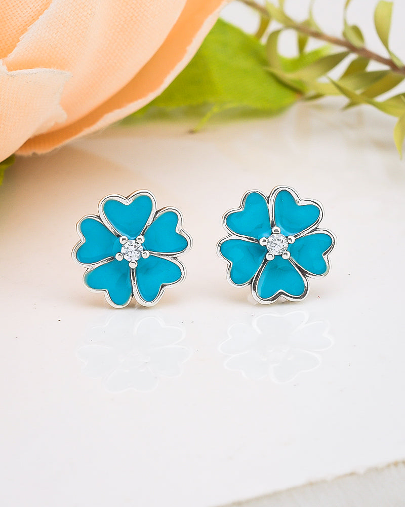 Fresh Bloom Earrings (Rhodium Plated)