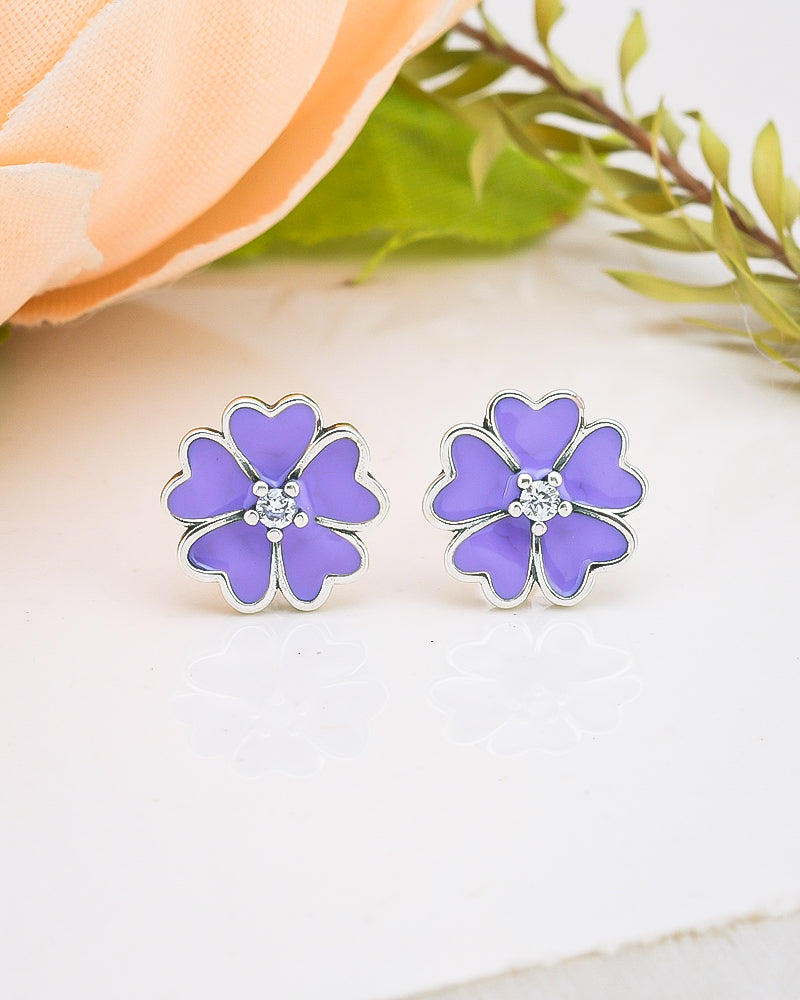 Fresh Bloom Earrings (Rhodium Plated)