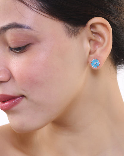 Fresh Bloom Earrings (Rhodium Plated)