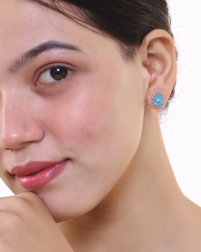 Fresh Bloom Earrings (Rhodium Plated)