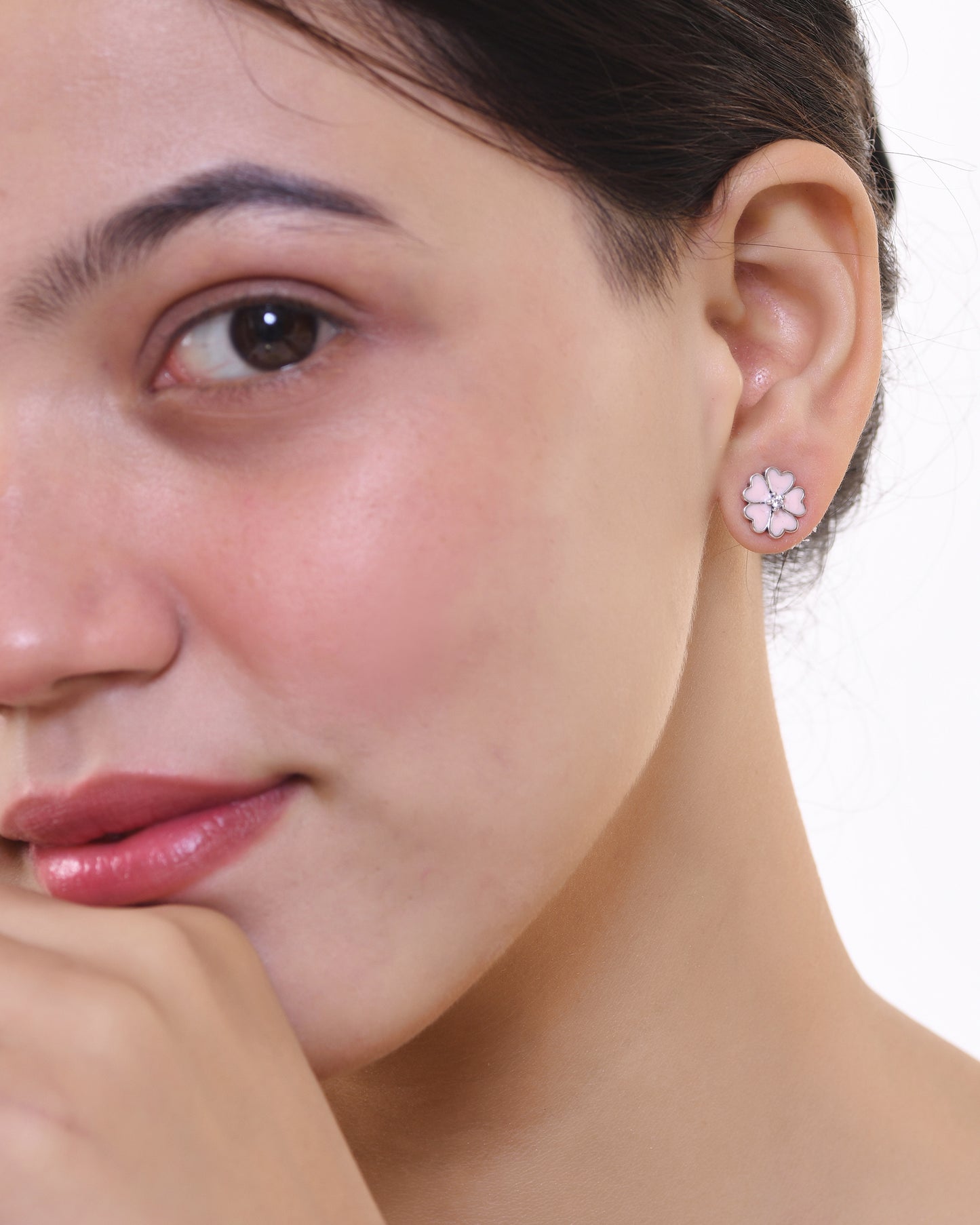 Fresh Bloom Earrings (Rhodium Plated)