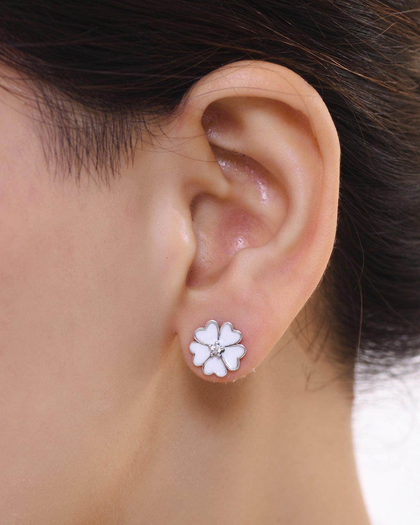 Fresh Bloom Earrings (Rhodium Plated)