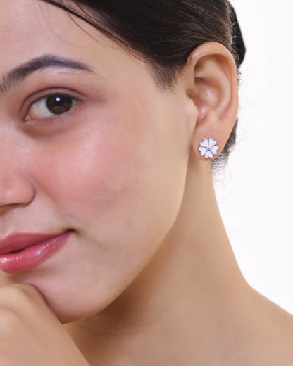 Fresh Bloom Earrings (Rhodium Plated)