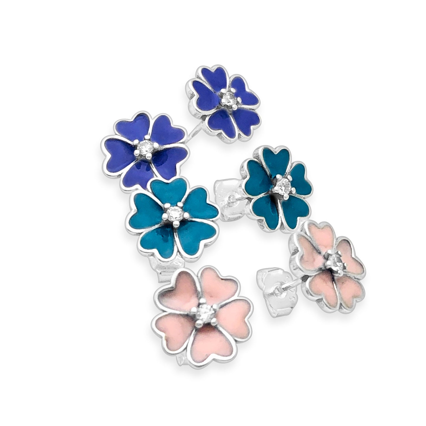 Fresh Bloom Earrings (Rhodium Plated)