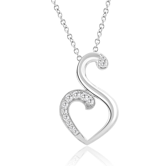 Swan Heart Necklace