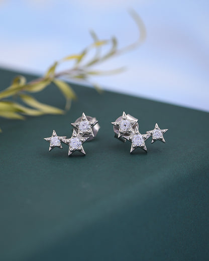 Star-in-Row Earrings