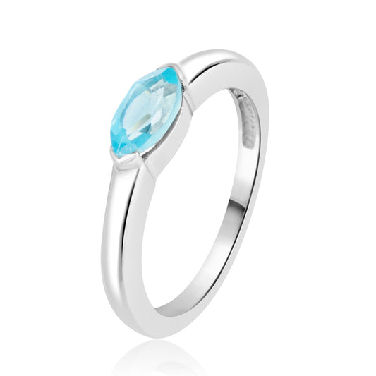 Blue Diamond Ring