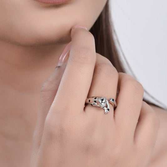 Leopard Ring (Rhodium Plated)