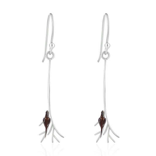 Bird on Branch Earrings