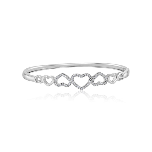 Your Heart My Heart Bracelet (Rhodium Plated)