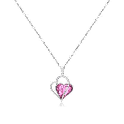 Itsmee In-Heart Necklace (Austrian Crystal & Rhodium Plated)