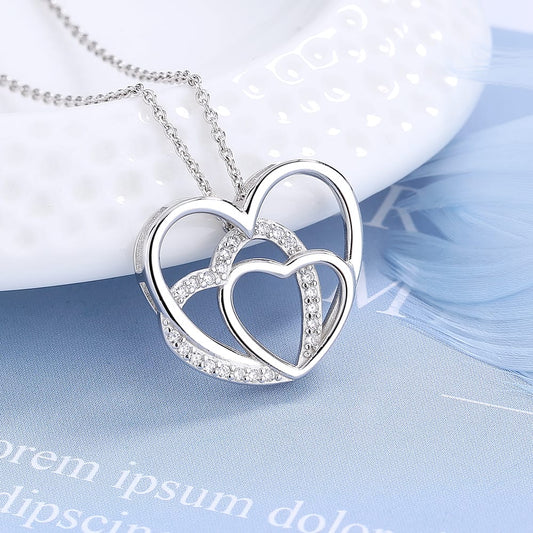 Three Hearts Pendant Necklace